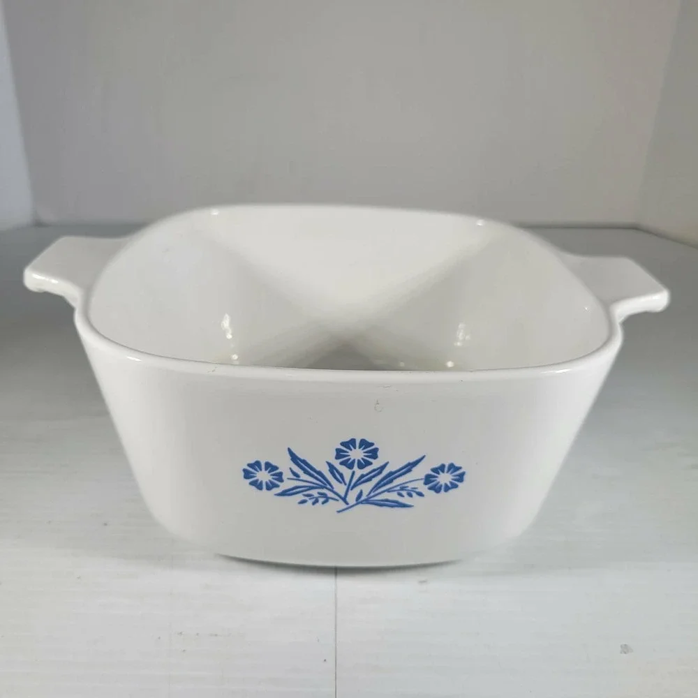 Corning Ware Blue Cornflower Casserole Dish 1.75 Qt NO LID Vintage P-1 3/4-B